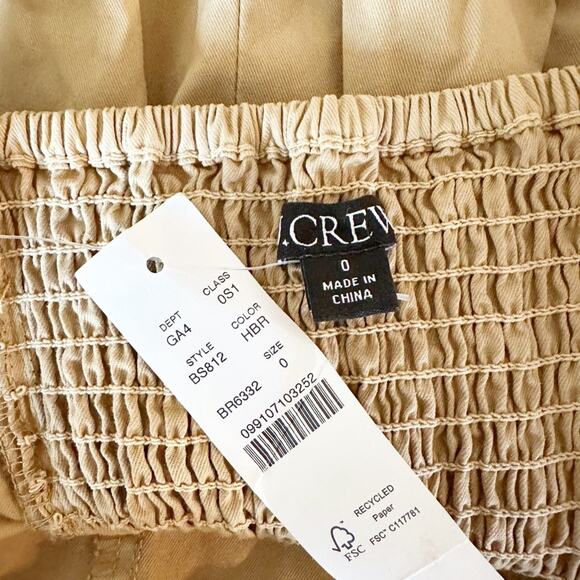 J. Crew Pleated A-line Chino Dress Honey Brown‎ Size 0 - Picture 9 of 10